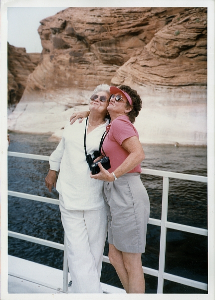 grandma & mickie.jpg - My grandmother and her niece Mickie, on Lake Powell, in 1986. I just love this.